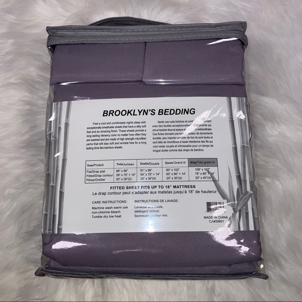 ✨SALE✨King 6pc Lavender Bedsheets - Picture 5 of 6